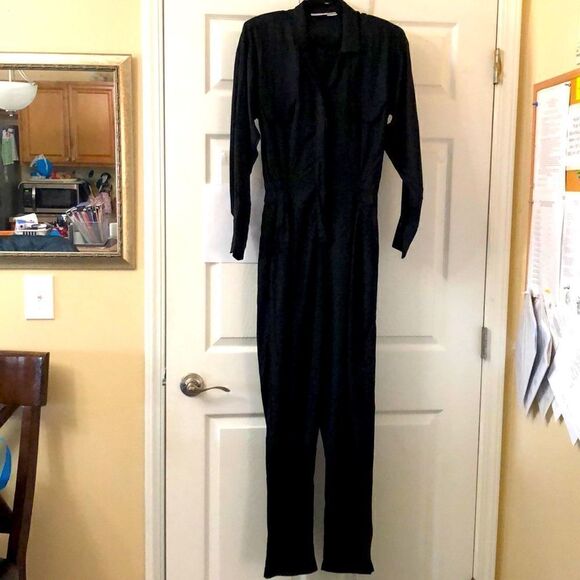 Vintage Avon Fashion jumpsuit long sleeve elastic waist and pockets size 7/8 - Picture 2 of 11